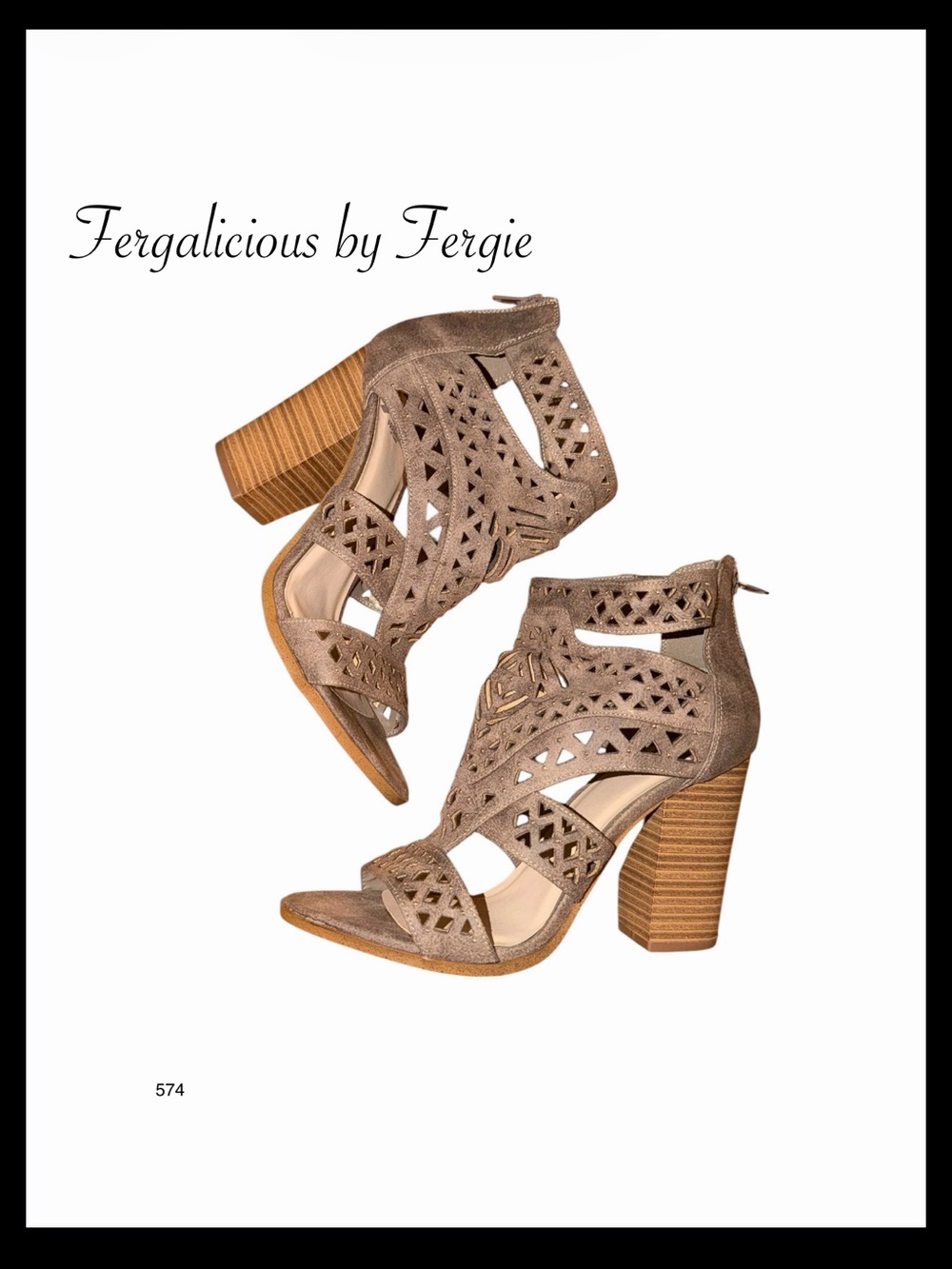 *NWOT* Fergalicious by Fergie Vellum Heeled Sandal